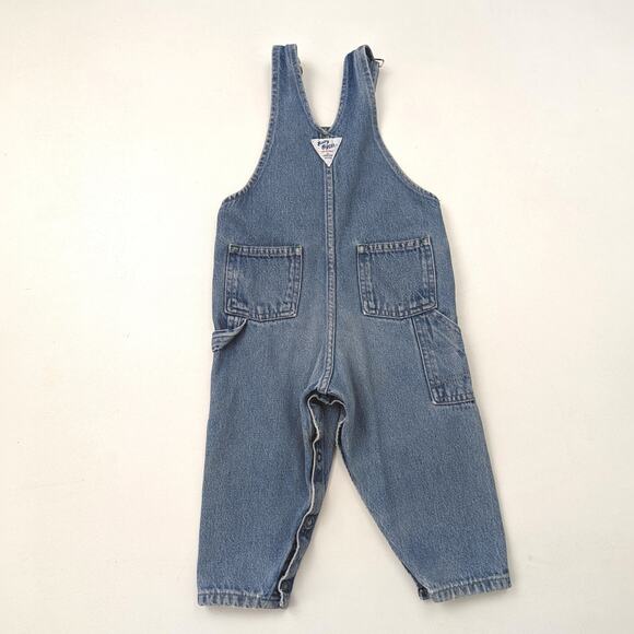 Vintage Oshkosh Baby Bgosh Overalls Children's Sz 24m Classic Denim - Picture 2 of 5